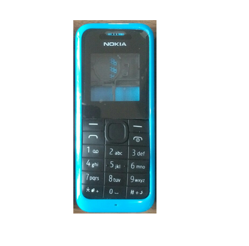 Vỏ Nokia 105 2015 2 sim đuôi sạc dẹp ( có sườn - có phím )