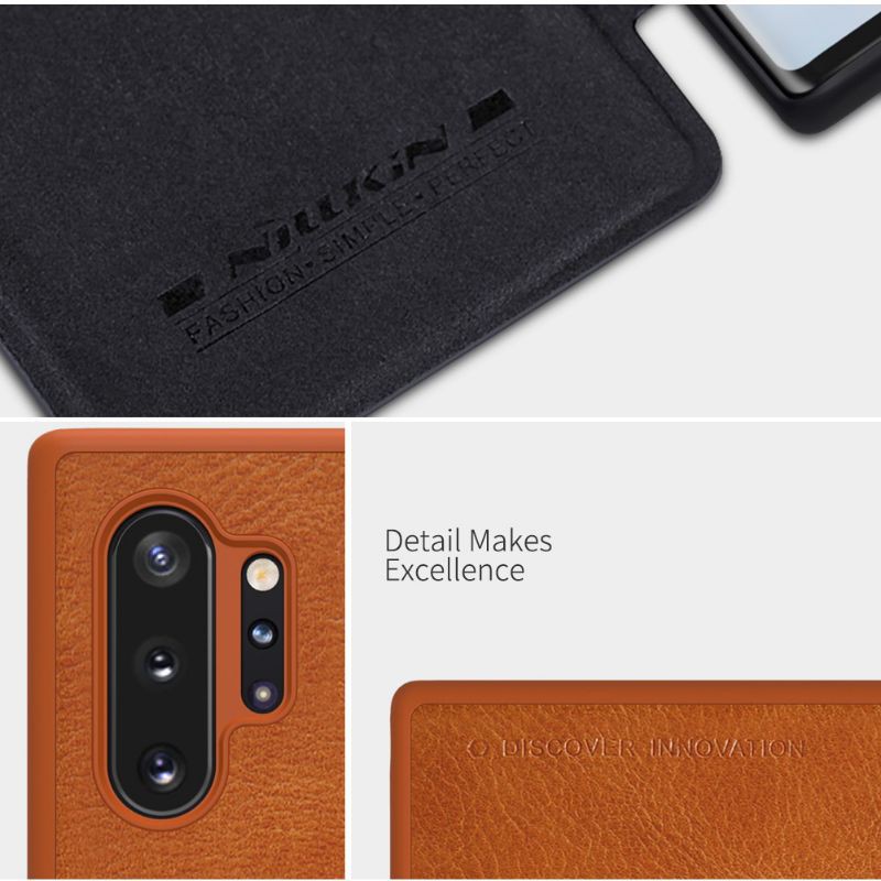 Bao da QIN samsung note 10 / note 10 plus / note 10 Lite chính hãng NILLKIN