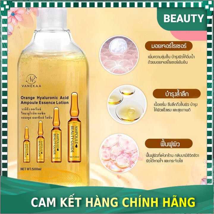 Toner tinh chất vàng lá 24k Vanekaa, dưỡng ẩm da