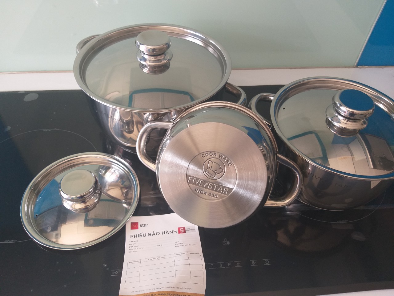Bộ nồi inox Fivestar (Five star) 6PCS