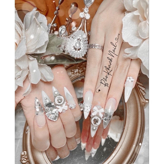 Set charm tròn đính móng MOON NAIL