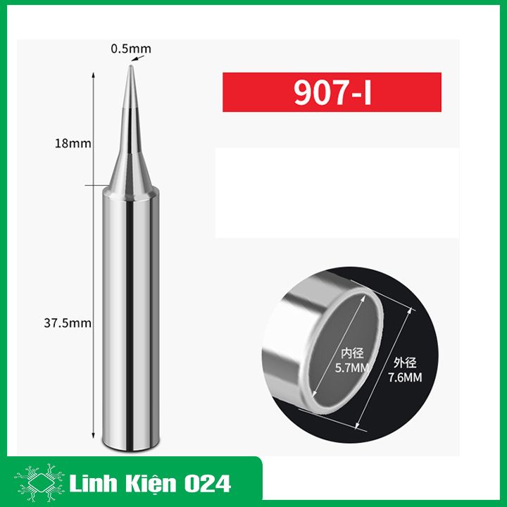 Mũi hàn 907 dùng cho mỏ hàn no.907 60w, 100w đủ loại