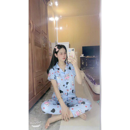 (Ib chọn mẫu) Pizama áo cộc quần dài (40~60kg tùy chiều cao)