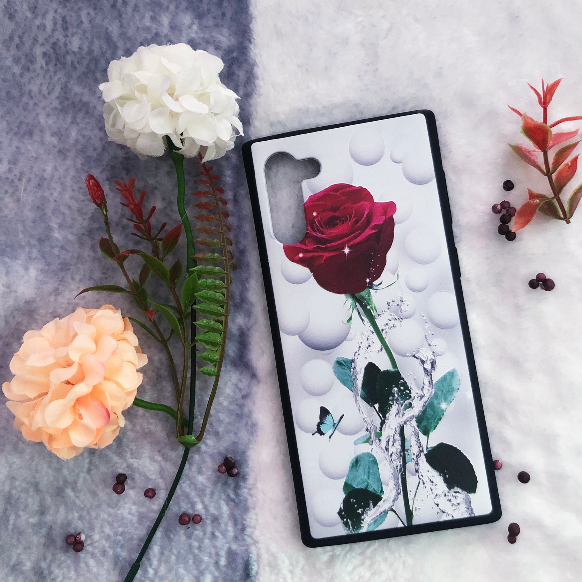 [Nhiều Mẫu] Ốp lưng dẻo Samsung Galaxy Note 10 (Thân đen - in hình siêu cute)