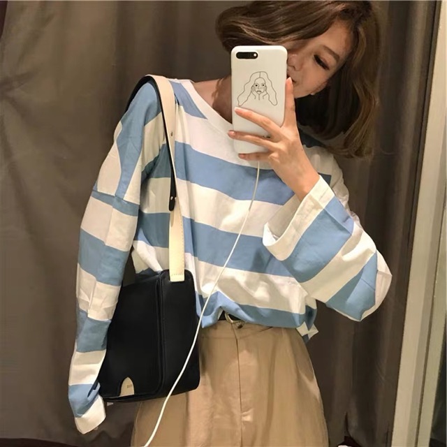 💥[Freeship] Áo sweater kẻ siêu hot trend