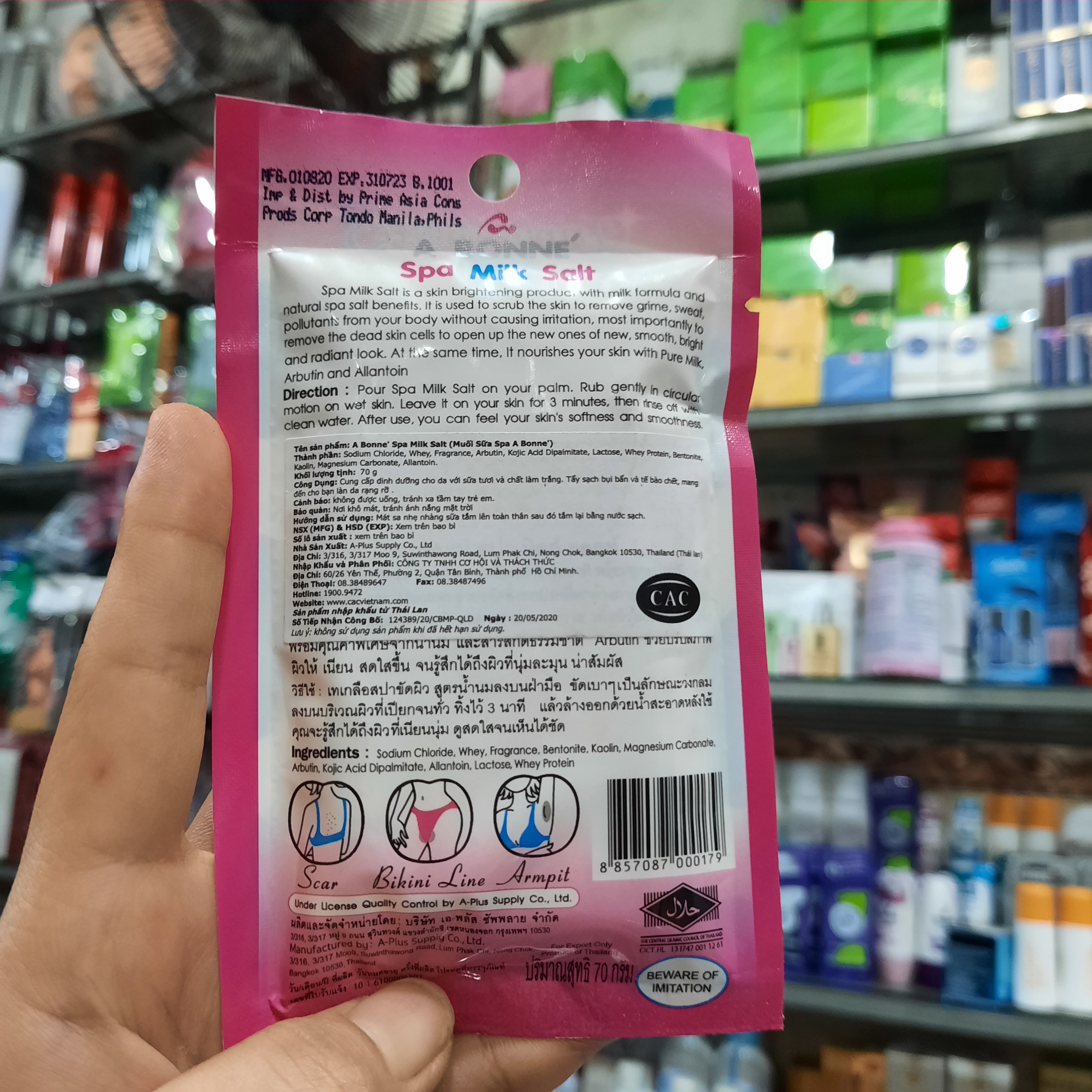 Muối sữa spa A Bonne Triple White 70g