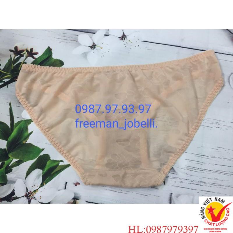 Quần lót nữ jobelli MS:1248 lưới lụa siêu mịn dập hoa