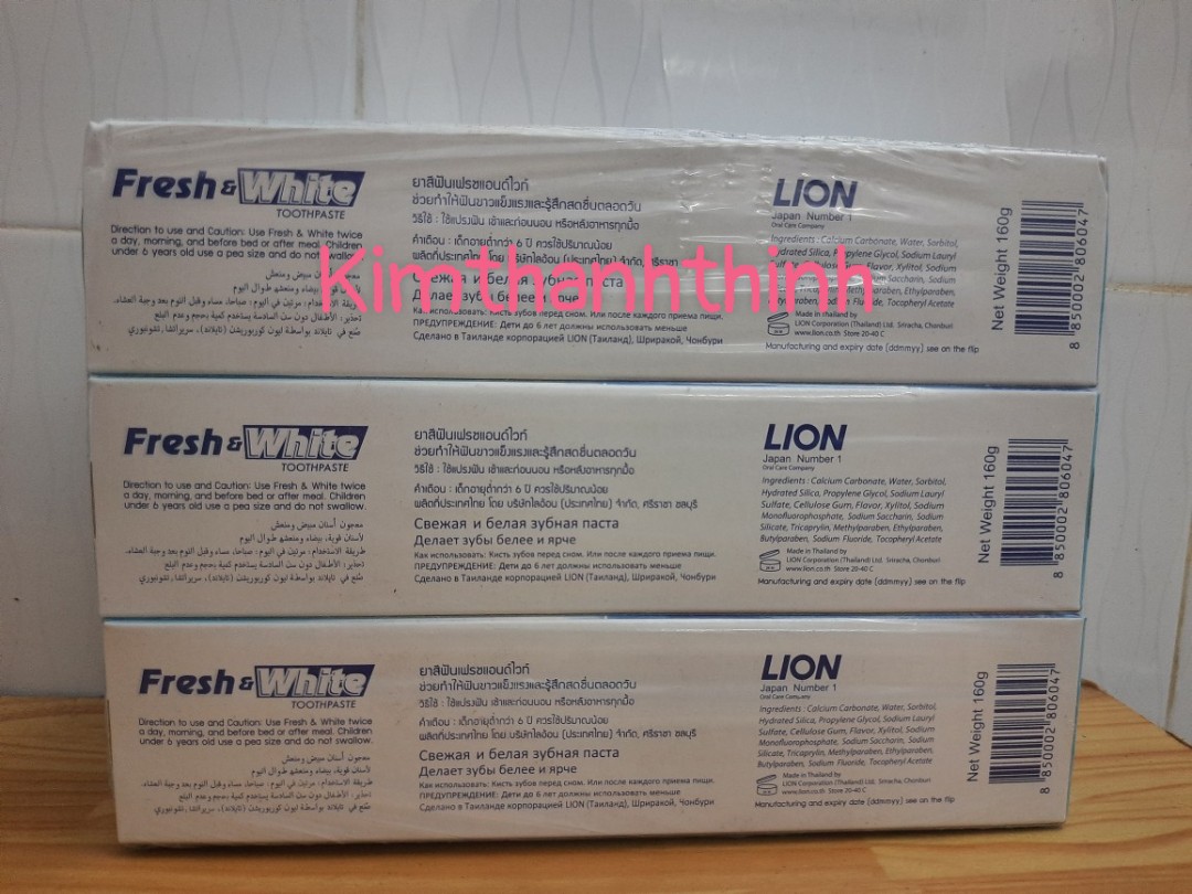 (KTT) Kem đánh răng Fresh & White 160 gr - Xuất xứ Thái Lan