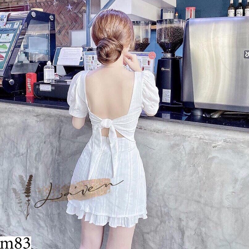 [HCM]ĐẦM ĐŨI CỘT NƠ LƯNGCÓ MÚT NGỰC SANG CHẢNH - QC39