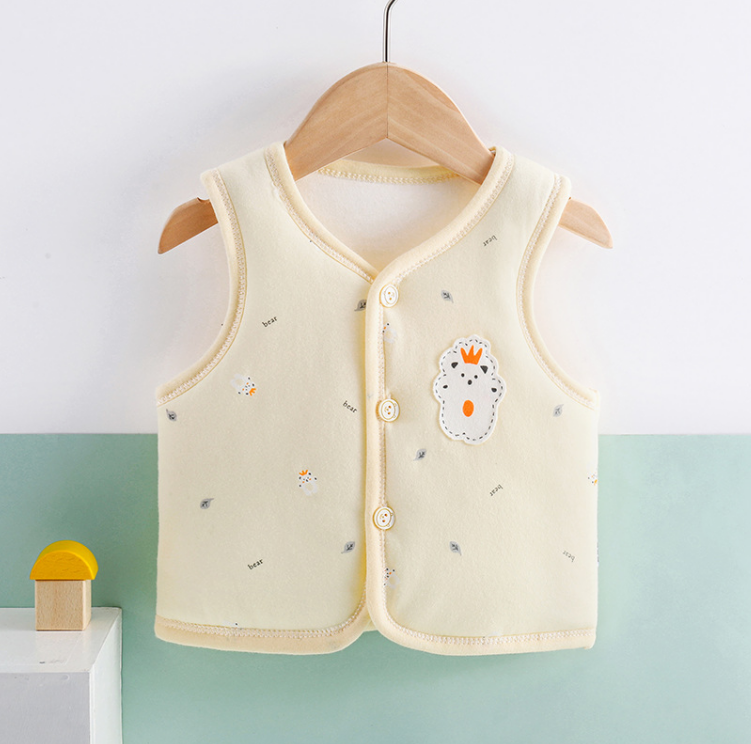 Áo gile trần bông mỏng cho bé 0-18m