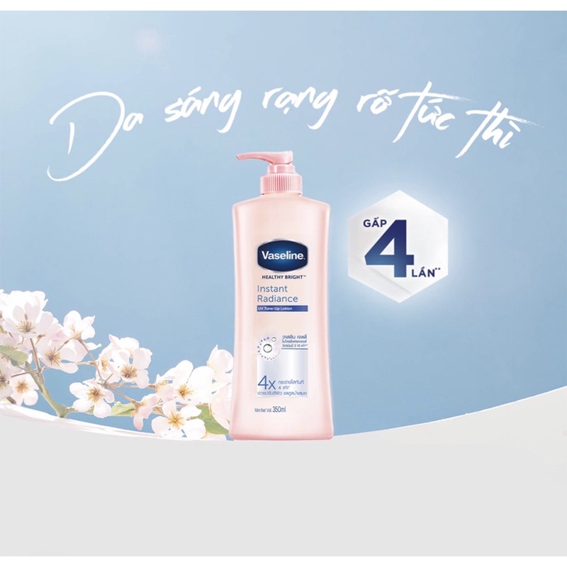 Dưỡng Thể Vaseline sáng da tức thì 350ml(new). (HKU: 208200001)
