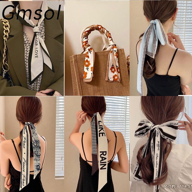 Dây Buộc Tóc Ruy Băng Lụa Satin Thanh Lịch Thời Trang Hàn Quốc
