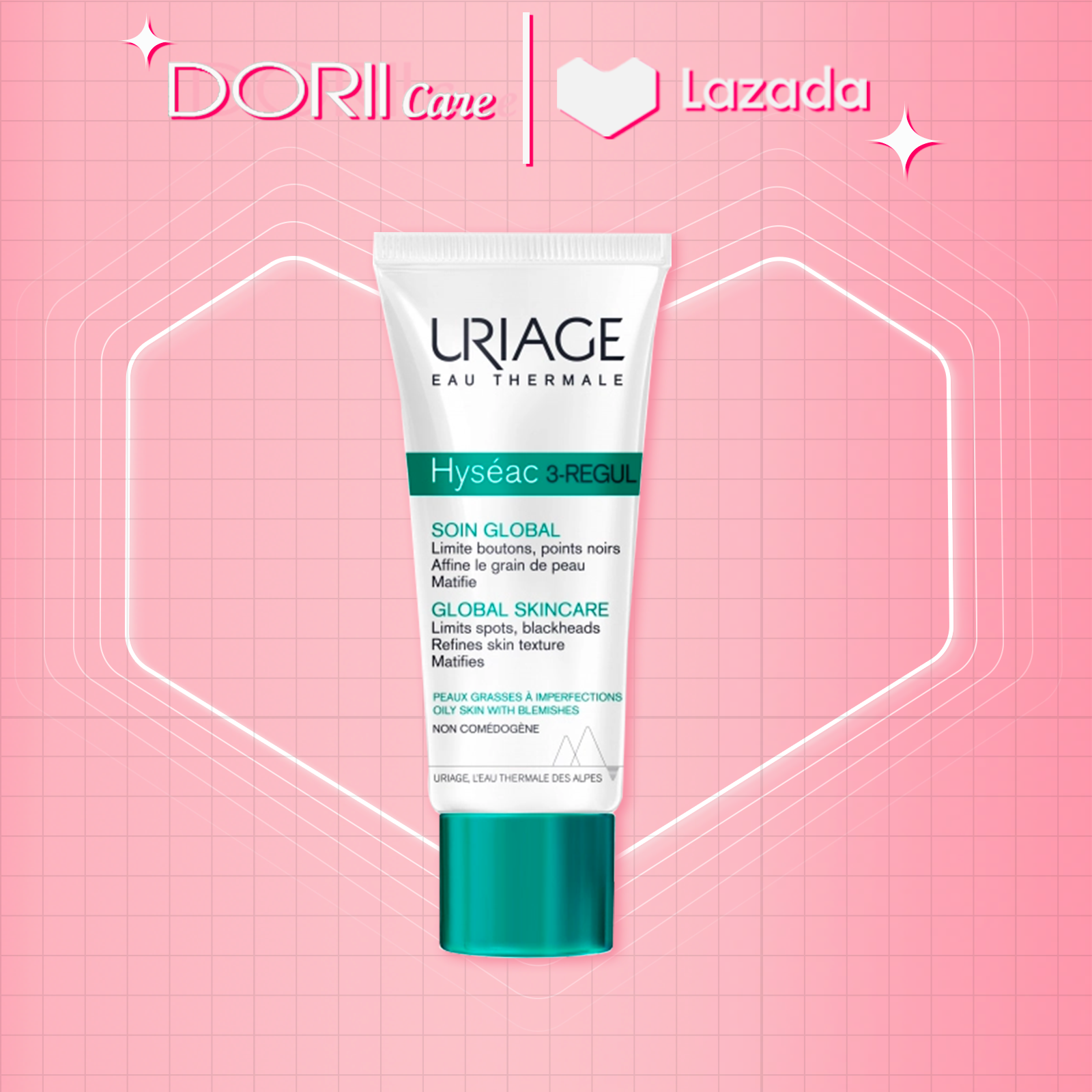 Uriage kem ngăn ngừa mụn trứng cá hỗn hợp hyseac 3-regul 40ml
