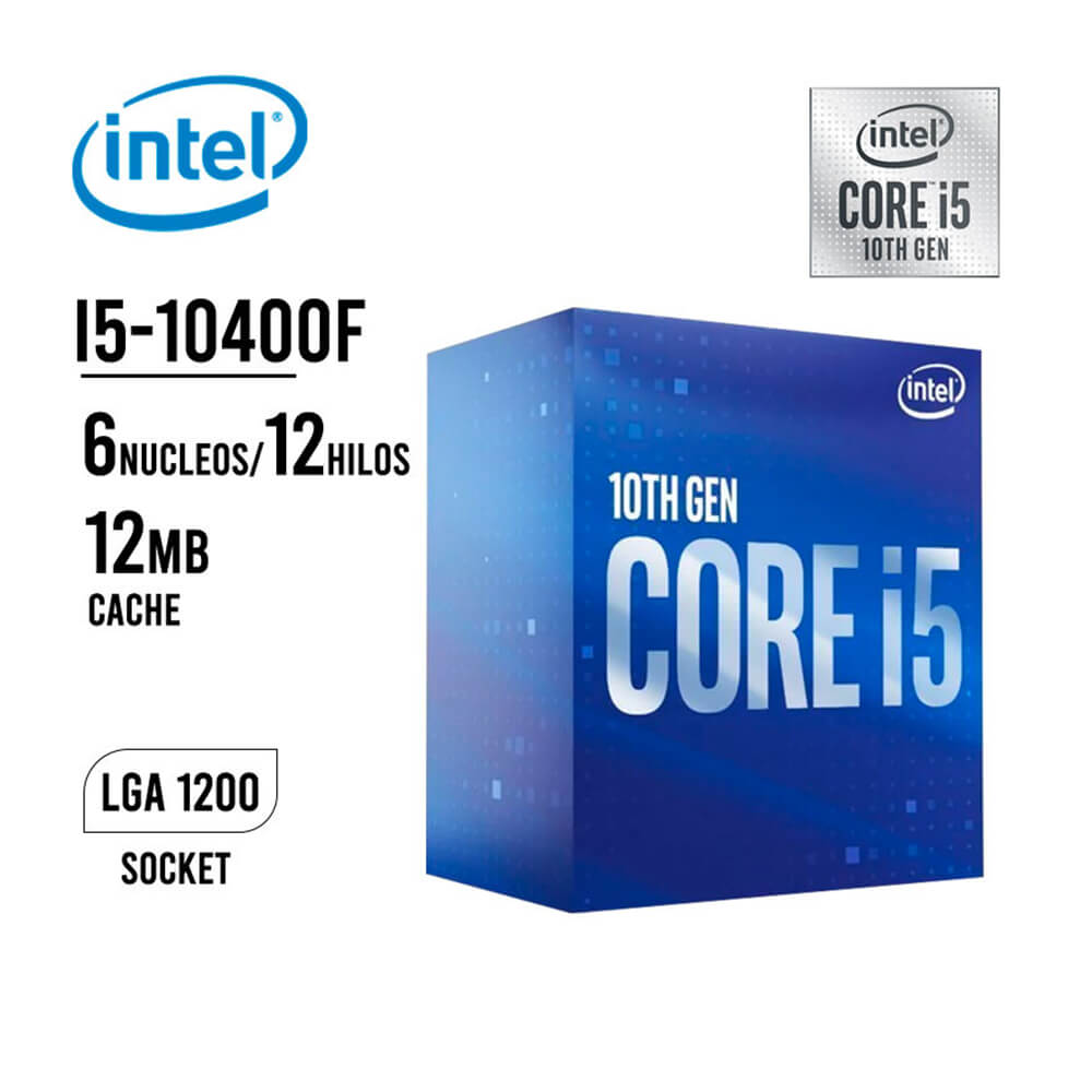 CPU Intel Core i5 10400F (2.9GHz turbo up to 4.3Ghz, 6 nhân 12 luồng) - Socket Intel LGA 1200 New Box