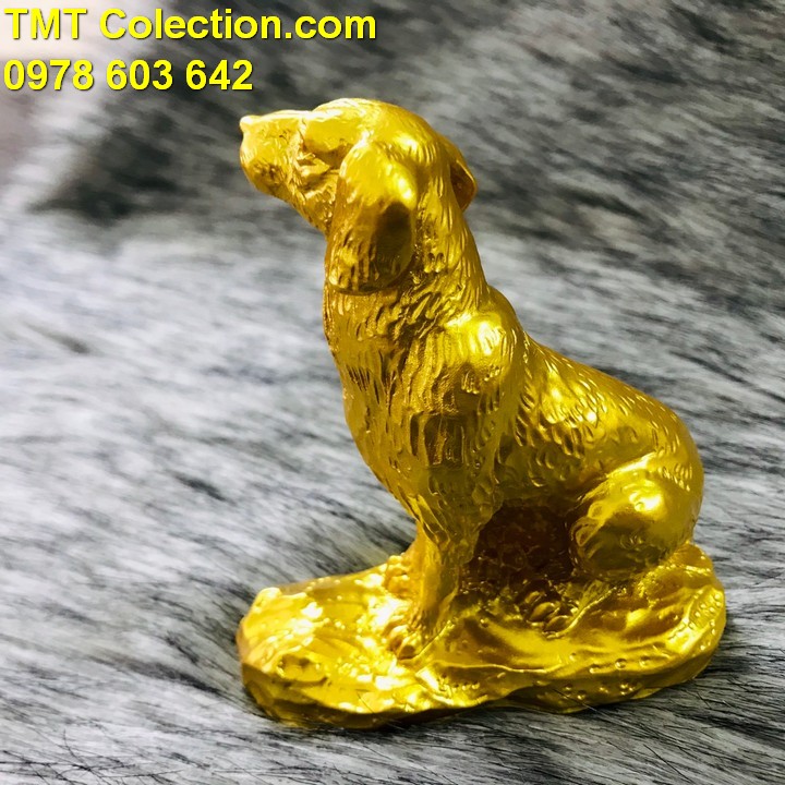 [HCM]Tượng Con Chó Vàng Màu vàng - SP005238