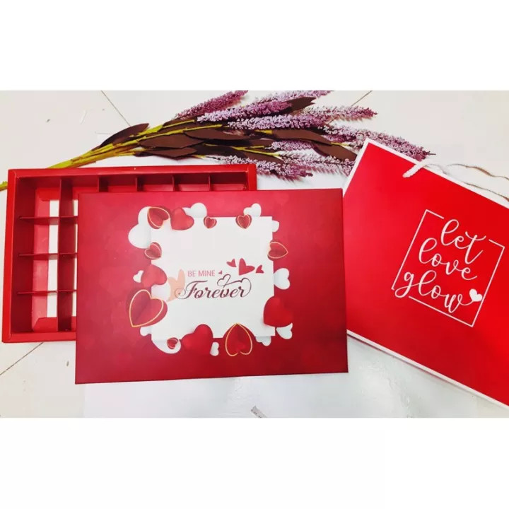 Hộp socola gấp mẫu 9-12-16-24 viên