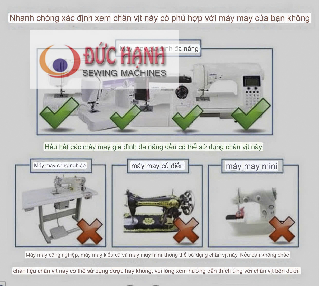 Chân vịt nhún máy may gia đình đa năng