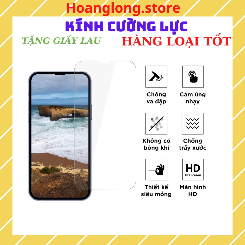 Kính Cường Lực Iphone 2.5D dành cho các dòng iphone 4g  đến 13 pro max