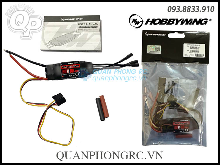 Điều tốc Hobbywing Skywalker 50A Bec 5A 2-4S