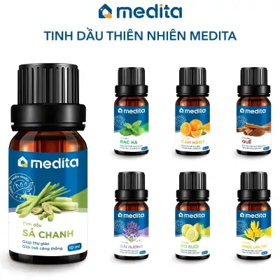[HCM]Tinh Dầu Sả Chanh Medita 10ml Chiết Xuất Thiên Nhiên - Essential Oil Lemongrass