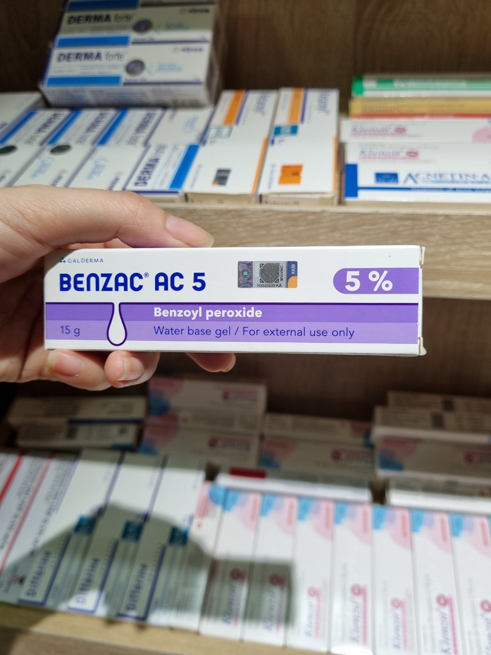 [15g] KEM GIẢM MỤN BENZAC AC 5% (BENZOYL PEROXIDE)