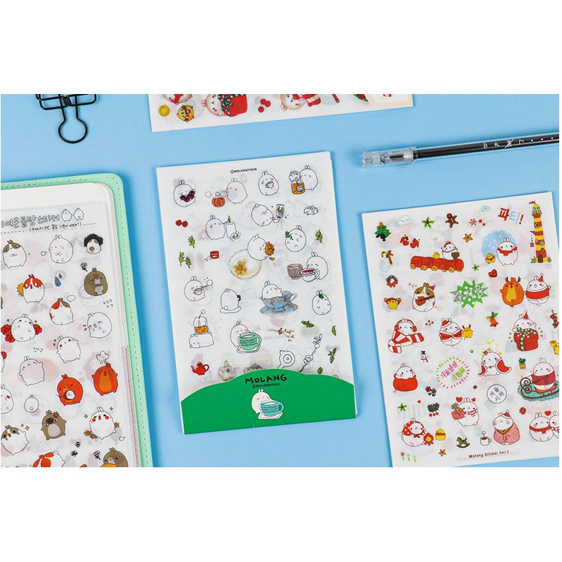 6 Tờ Sticker dán Molang