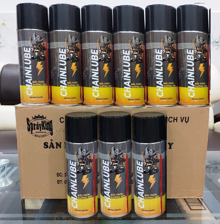 Thùng dưỡng sên BZ Chain Lube 450ml hàng Chính Hãng, đậm đặc , ko văng hoặc khách có thể chon thùng dưỡng sên Sprayking  24 chai