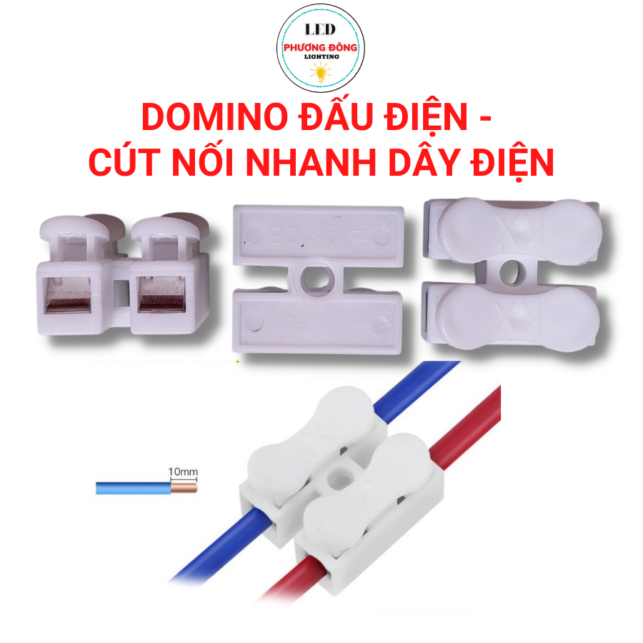 Bộ 10 Domino Kẹp Dây Điện - Cút nối nhanh dây điện