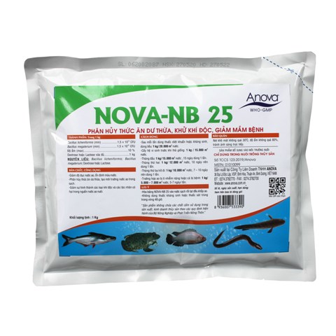 Nova-NB 25/ NB25 men vi sinh xử lý nước ao dùng trong thủy sản