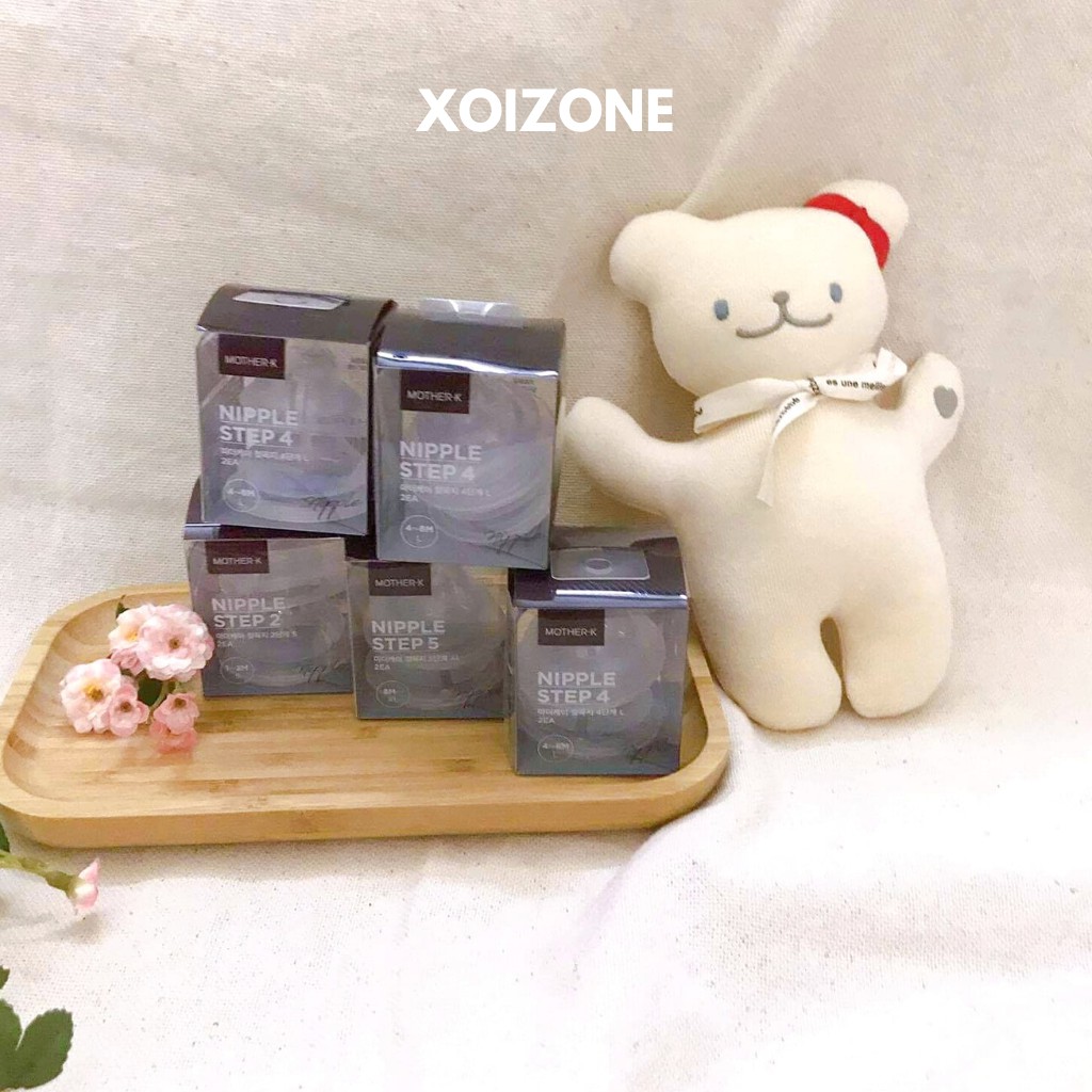 Núm Ti Mother K Hàn Quốc Siêu Mềm 2021 (1 Núm Ko Hộp) (Vừa Bình Motherk/ Moyuum/ Grosmimi/ Tiaeri/ Upis)