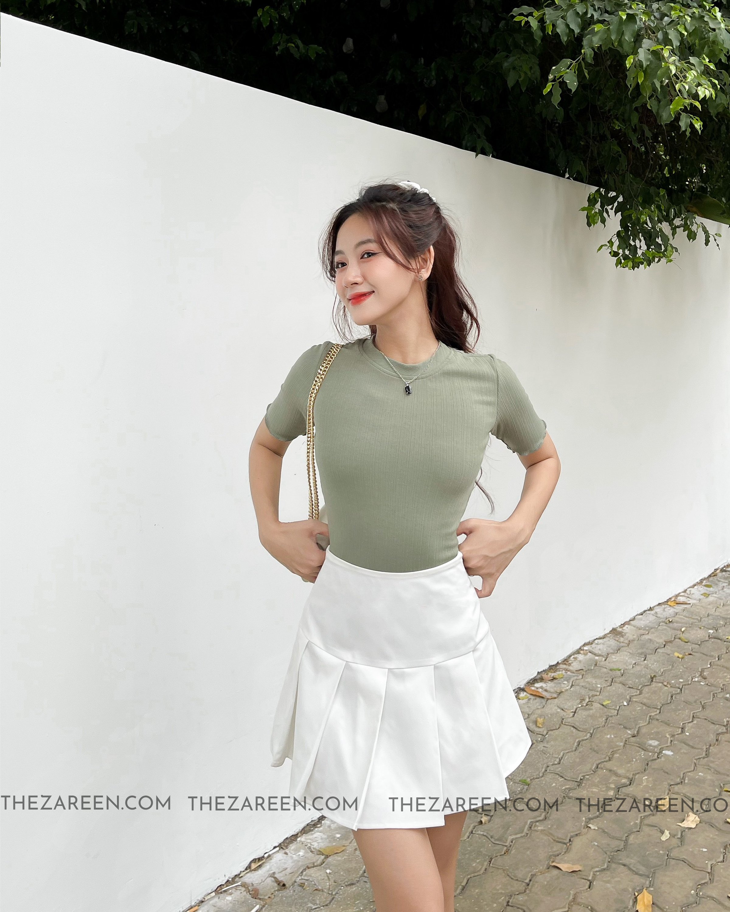ZAREEN | CHÂN VÁY NGẮN XẾP LY VAA41