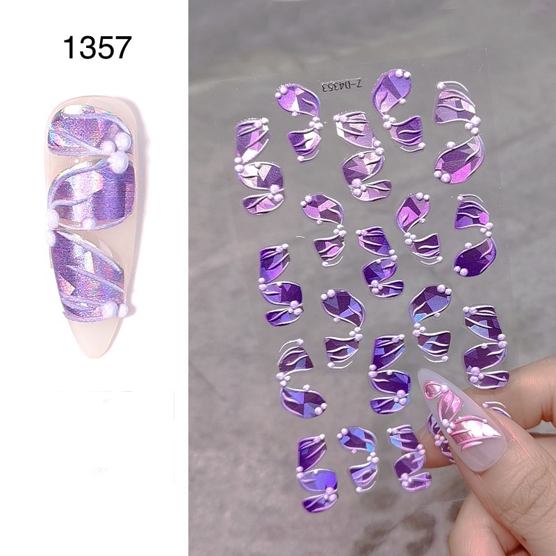 Sticker trang trí móng nail 5D