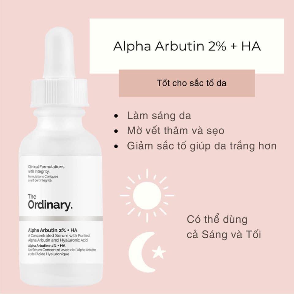 Serum Dưỡng Da Alpha Aburtin 2% + HA - The ordinary 30ml