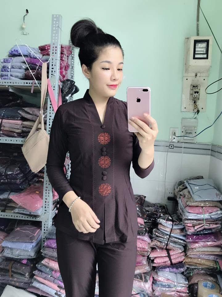 Đồ lam phật tử mẫu thun đồng tiền ( đủ màu)