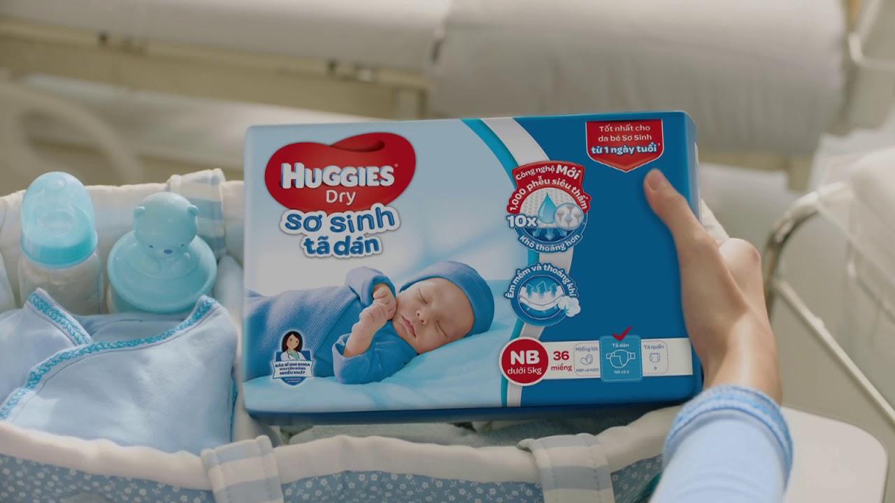 Tã dán sơ sinh Huggies Dry NB36 (<5kg)