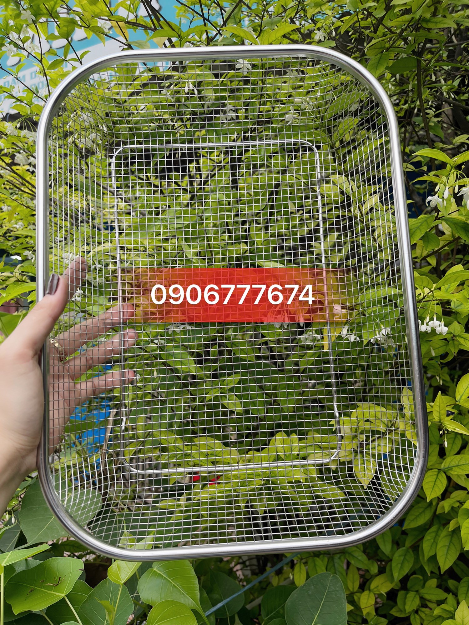 Khay / Rổ Lưới Inox Chữ Nhật Đủ Size