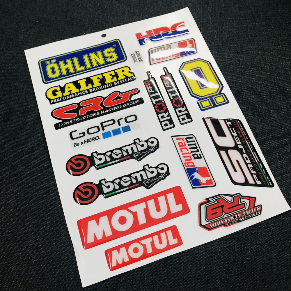 TEM LOGO NỔI OHLINS,GALFER,MOTOL...TRANG TRÍ XE,NÓN BẢO HIỂM,LAPTOP,ĐIỆN THOẠI