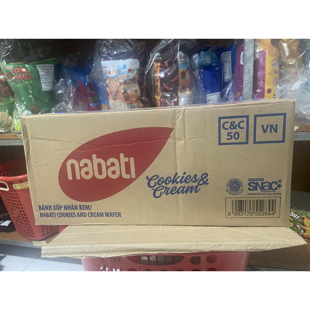 (Bán sỉ) Thùng Nabati (60 bịch x 50g) các vị