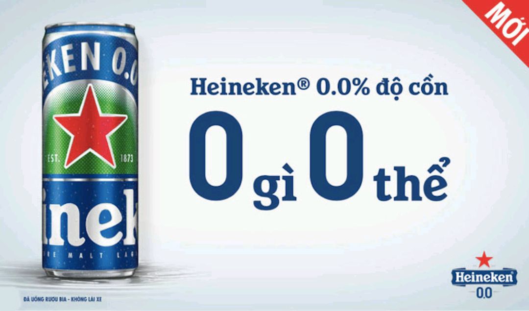Bia Heineken 0 độ cồn 330ml