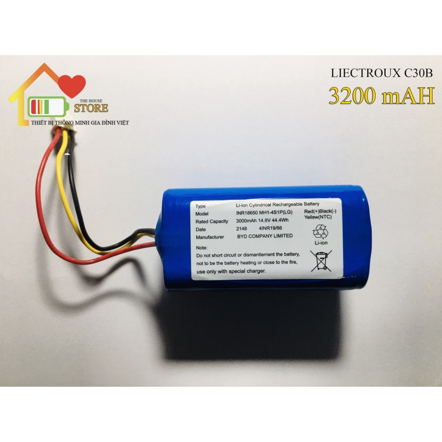 PIN ROBOT HÚT BỤI LIECTROUX C30B NÂNG CẤP ( DUNG LƯỢNG CAO 3200 mAH HÃNG LG)