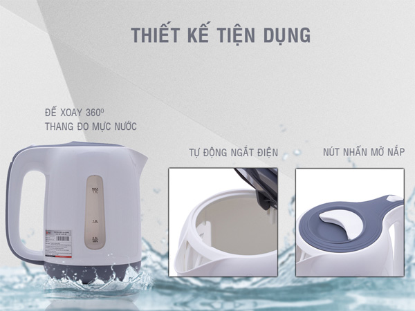 Ấm đun nước siêu tốc Smartcook 1,7L KES-0695