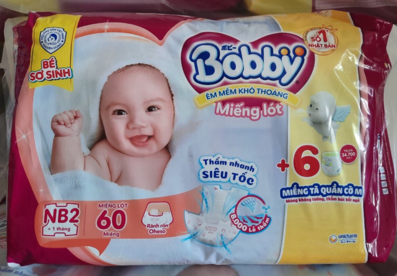 MIẾNG LÓT NEWBORN 2 - 60 MIẾNG