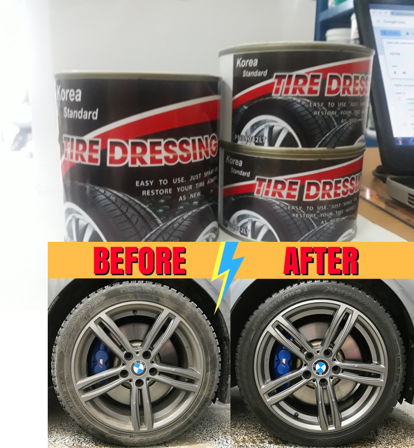 Wax bóng & phục hồi lốp korea 500ml - tire dressing