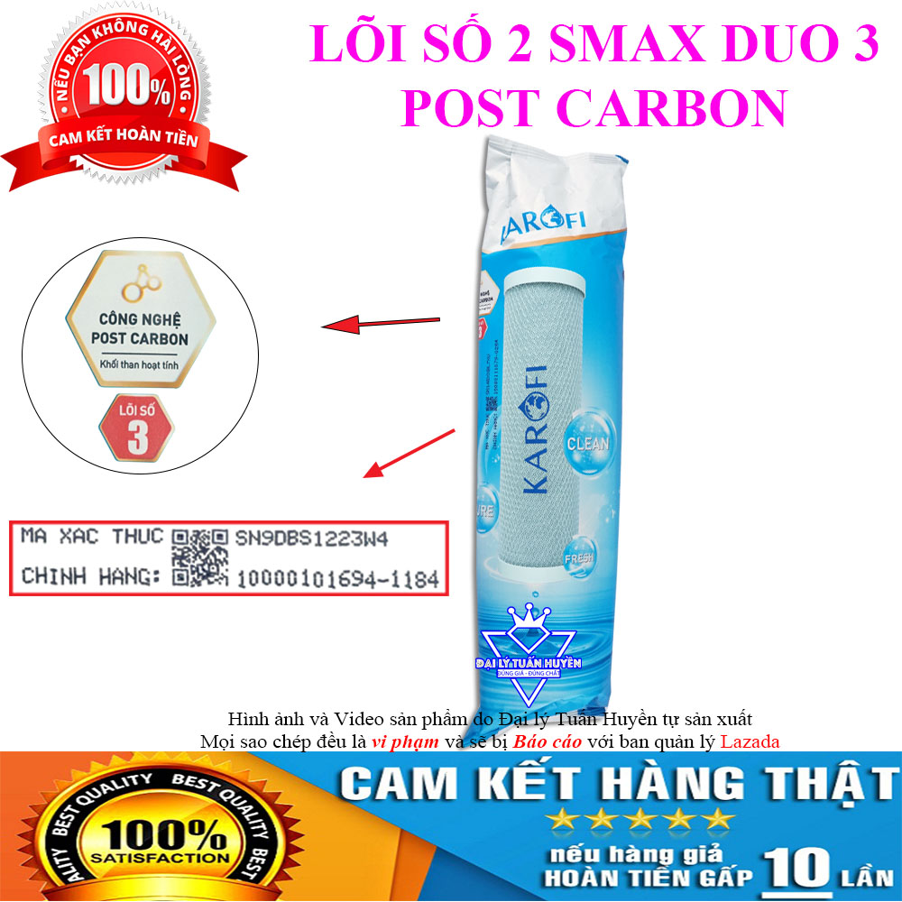 Bộ 3 lõi lọc Karofi xử lý nước cứng ( Nước nhiễm đá vôi)