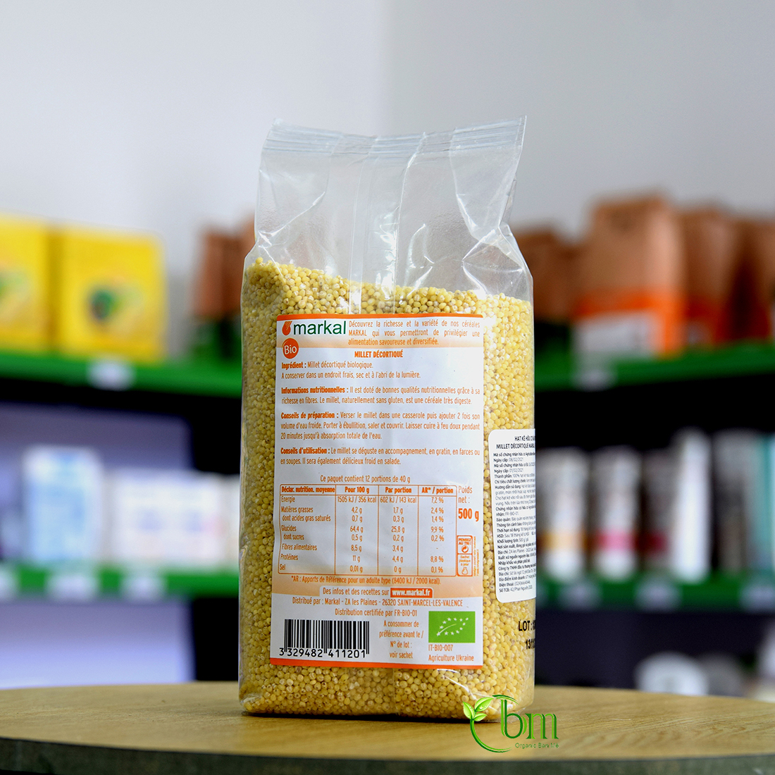 Hạt kê vàng hữu cơ 500g - Markal / Sotto