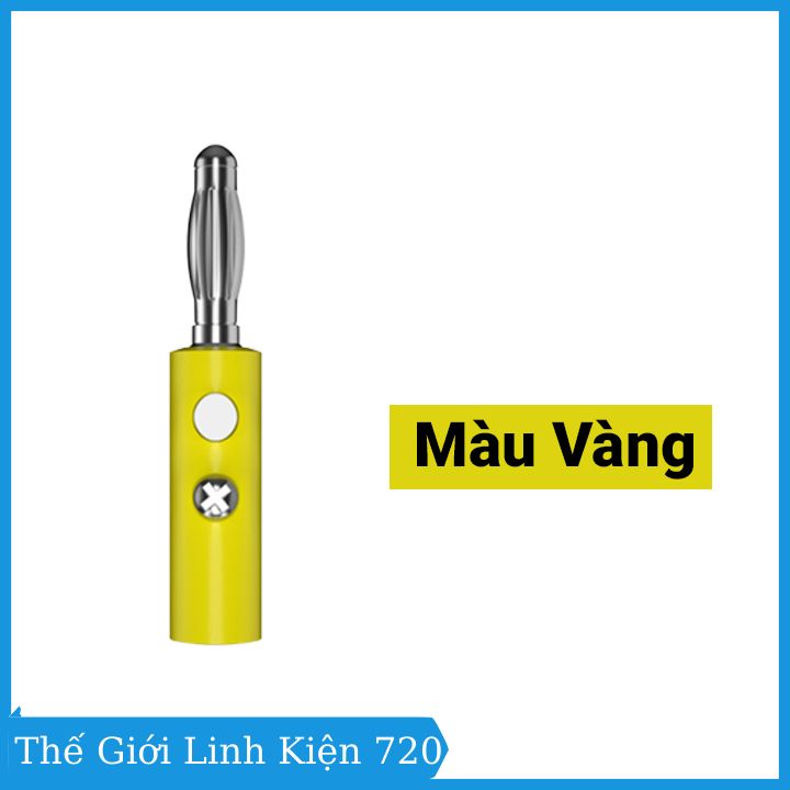 Bộ 5 đầu jack bắp chuối đực 4mm cao cấp nhiều màu