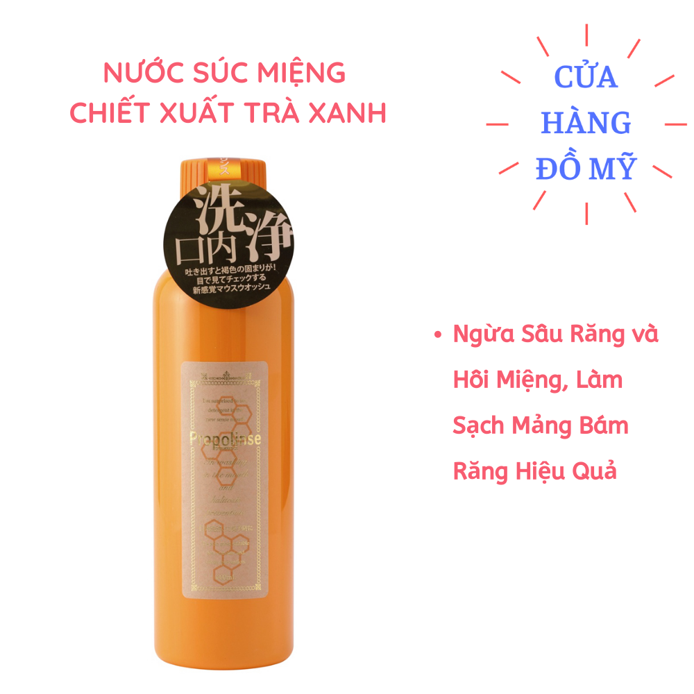 HOÀN TIỀN 15% - Nước Súc Miệng Propolinse Chiết Xuất Trà Xanh 600ml - Ngừa Sâu Răng và Hôi Miệng Làm Sạch Mảng Bám Răng Hiệu Quả - Shop Hong1008