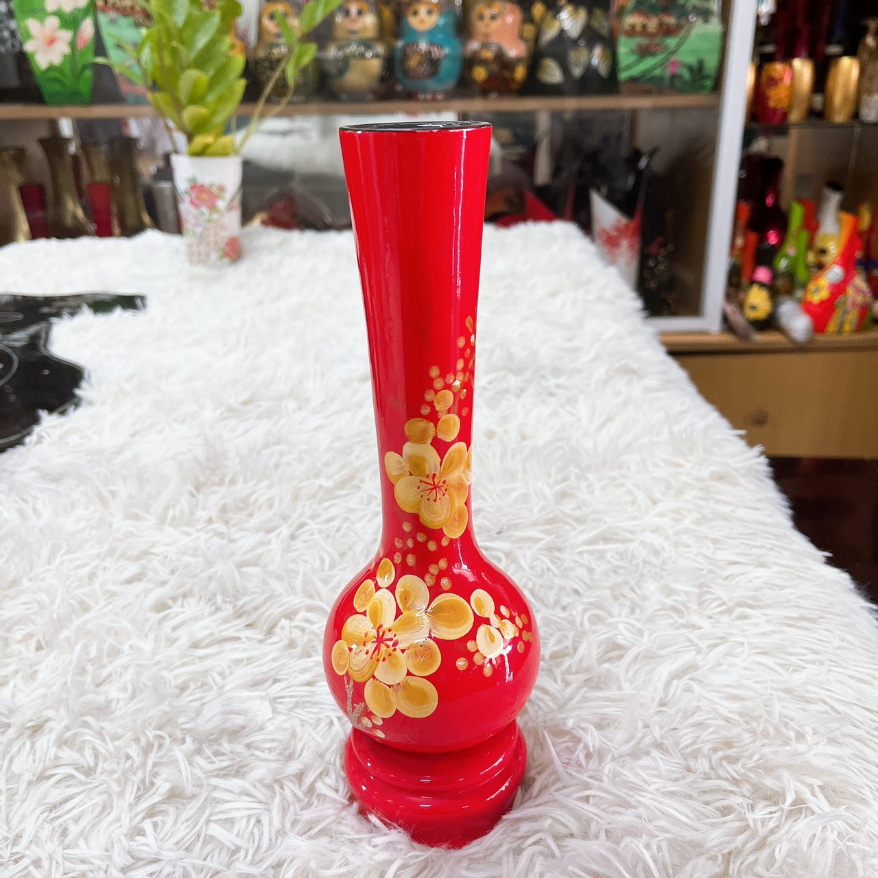 Bình hoa sơn mài - Mã B88 size 26x10 cm - ✨ Tô điểm không gian – Tôn vinh nghệ thuật Việt