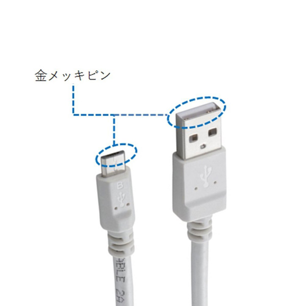 Dây cáp microUSB (A-microB), 0.2m 2A, sạc nhanh ELECOM MPA-AMBC2U02BK