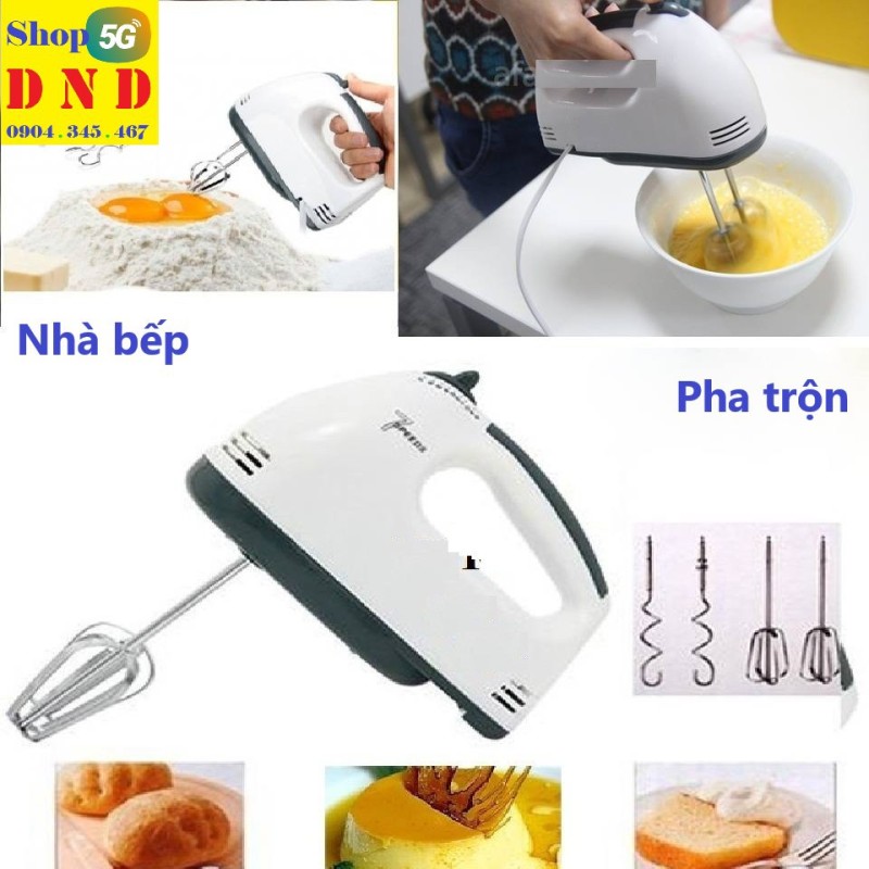 Giá bán Máy đánh trứng Philips xịn cầm tay - Dụng cụ nhà bếp đa năng - Pha trộn đồ ăn - Trộn bột cho bé - 2 quen đánh song song